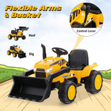 HONEY JOY Ride On Excavator 12V Battery Power Bulldozer Digger Electric Vehicle