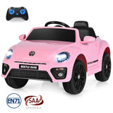 HONEY JOY 12V Volkswagen Beetle Kids Electric Ride On Car Ride-On Vehicle Toy