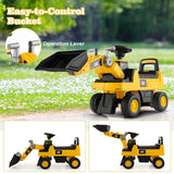 HONEY JOY Kids Ride-on Excavator Construction Bulldozer Truck Sliding Toy Car