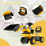 HONEY JOY Kids Ride-on Excavator Construction Bulldozer Truck Sliding Toy Car