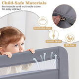 BABY JOY Toddler Foldable Bed Rail Cot Guard Baby Kids Bedrail with Safety Strap