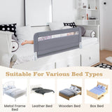 BABY JOY Toddler Foldable Bed Rail Cot Guard Baby Kids Bedrail with Safety Strap