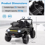 12V Kids Ride on Car Jeep, Dual Motor Toddler Electric Vehicle Truck