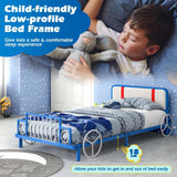 HONEY JOY King Single Bed Frame Low Profile Kids Bed Frame Metal Bed Base