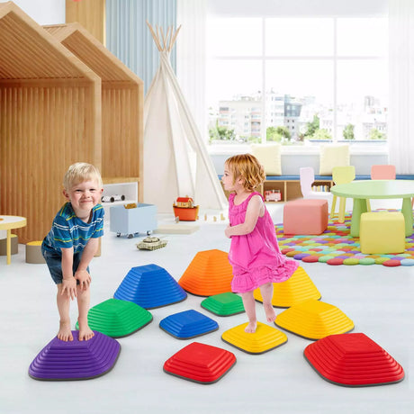 11PCS Kids Stepping Stone Indoor/Outdoor Toddler Balance Training Blocks Gift