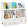 5-Cube Kids Bookshelf and Toy Organiser Wooden Storage Bookcase w/ Wood Legs